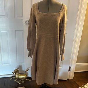Boden Alpaca Wool Blend Tan Knit Dress Size 10 NWT